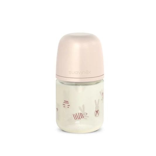 zuigfles glas sx pro s bunnies, 120 ml, nude – SUAVINEX