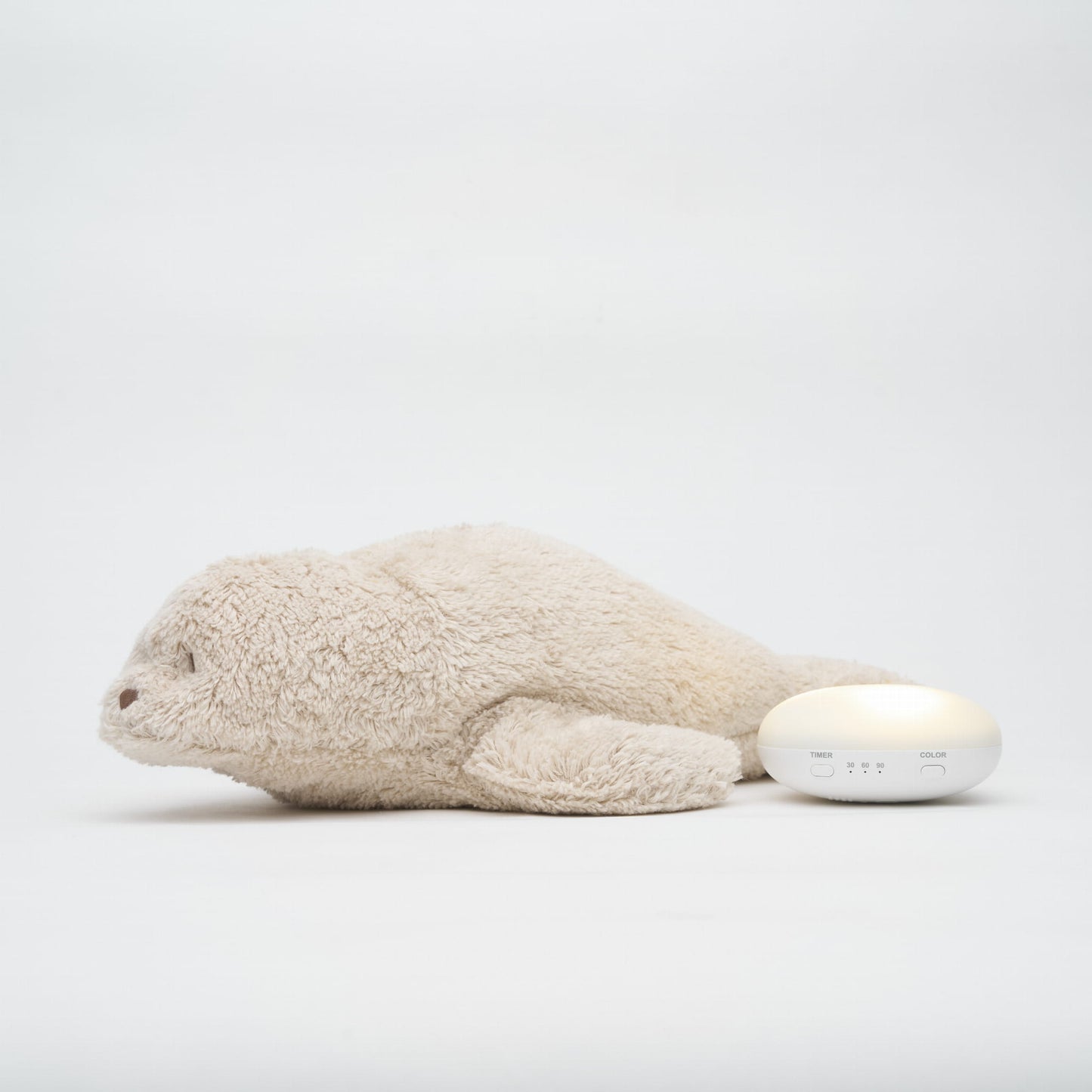 knuffel licht + geluid 2.0, zeehond, sand natur - MOONIE