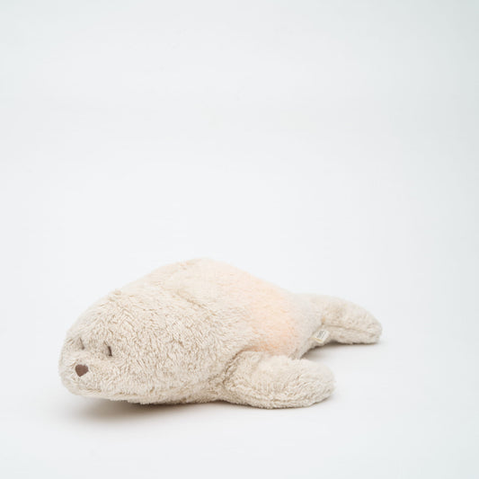 knuffel licht + geluid 2.0, zeehond, sand natur - MOONIE