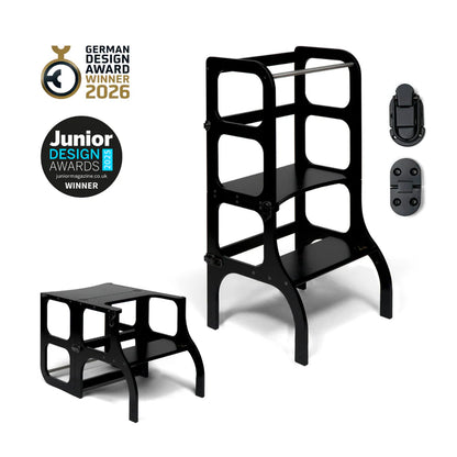 leertoren step'n sit, black + black - ETTE TETE