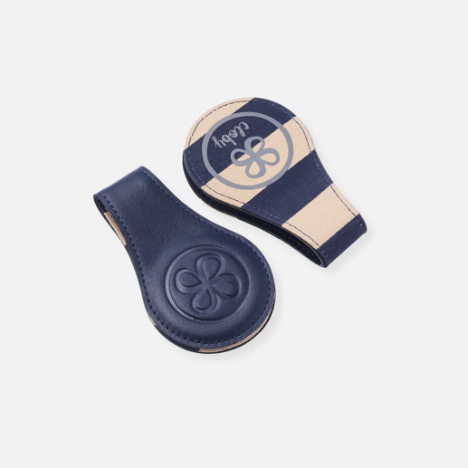 set clips leder, blauw - CLOBY