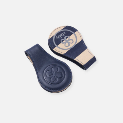 set clips leder, blauw - CLOBY