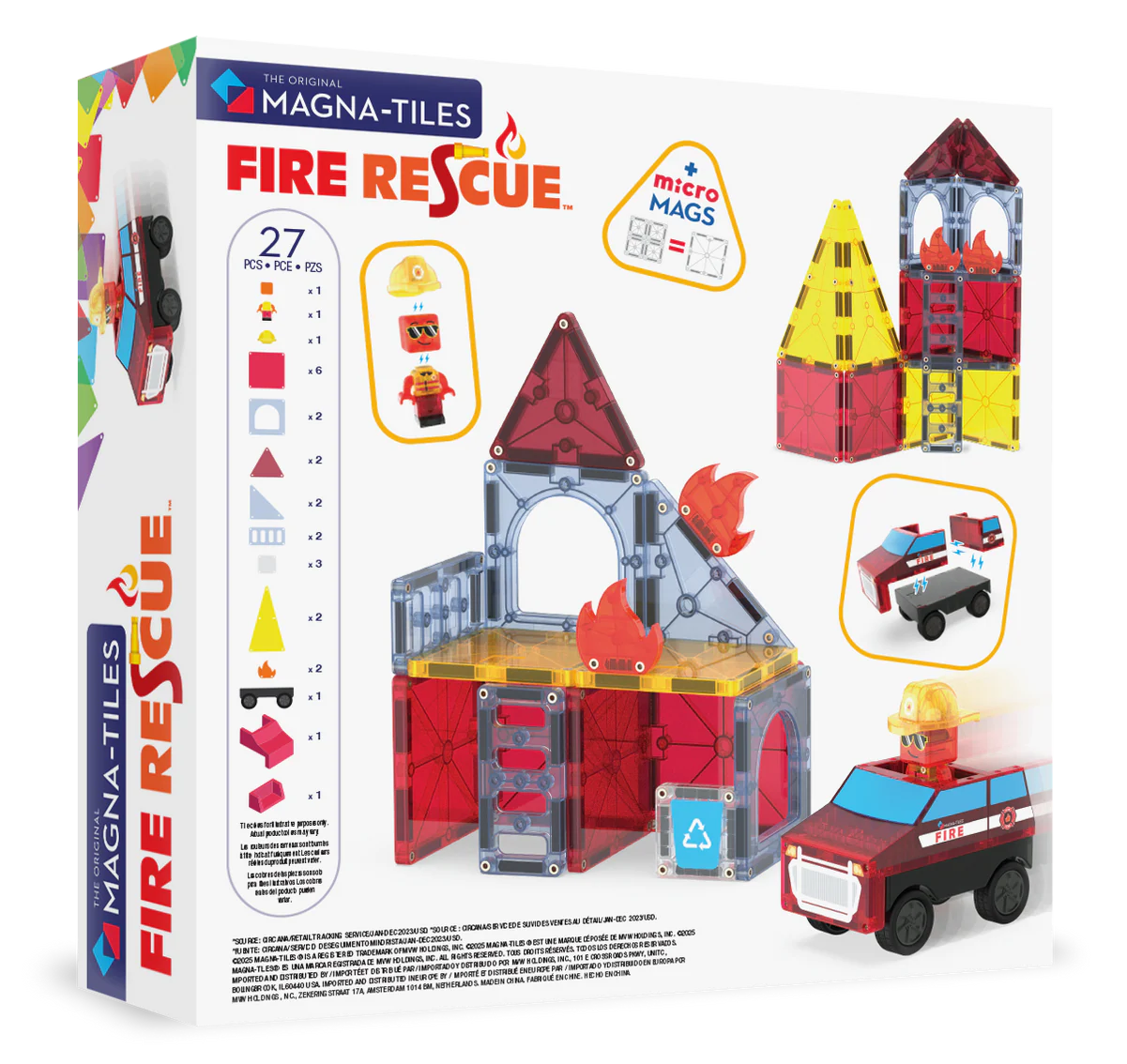 magnetische tegels 27 st., fire station - MAGNA TILES