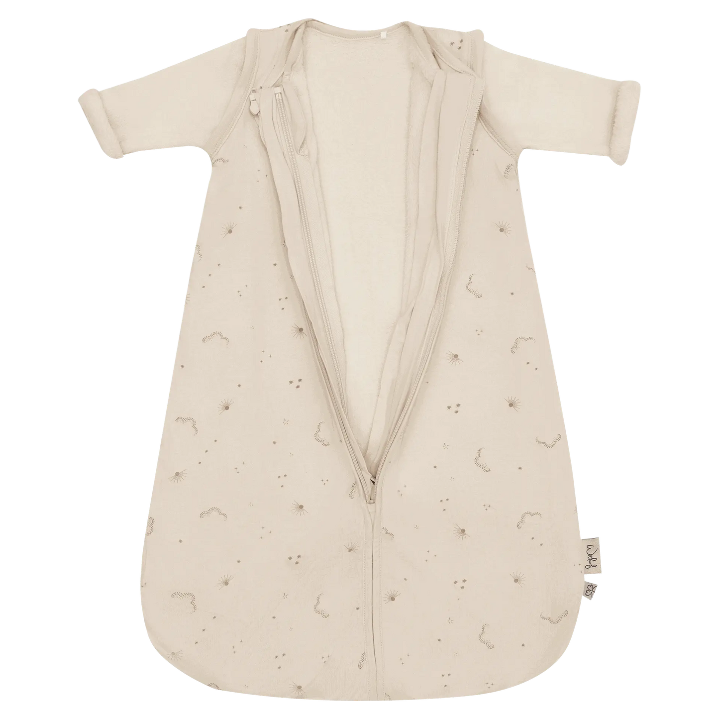 4-seizoenen slaapzak 90 cm galaxy dreams, ecru - WITLOF FOR KIDS