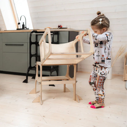 leertoren step'n sit, black + silver - ETTE TETE