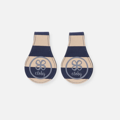 set clips leder, blauw - CLOBY