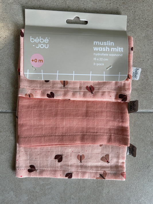 washand tetra, 3 pack, sweet butterfly - BEBE-JOU