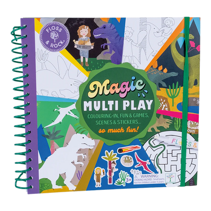 activiteitenboek magic multi play, dinosaur - FLOSS & ROCK