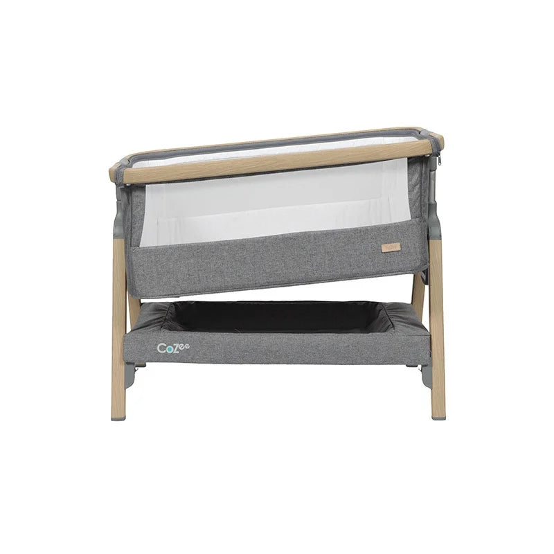 co-sleeper CoZee, oak/charcoal - TUTTI BAMBINI