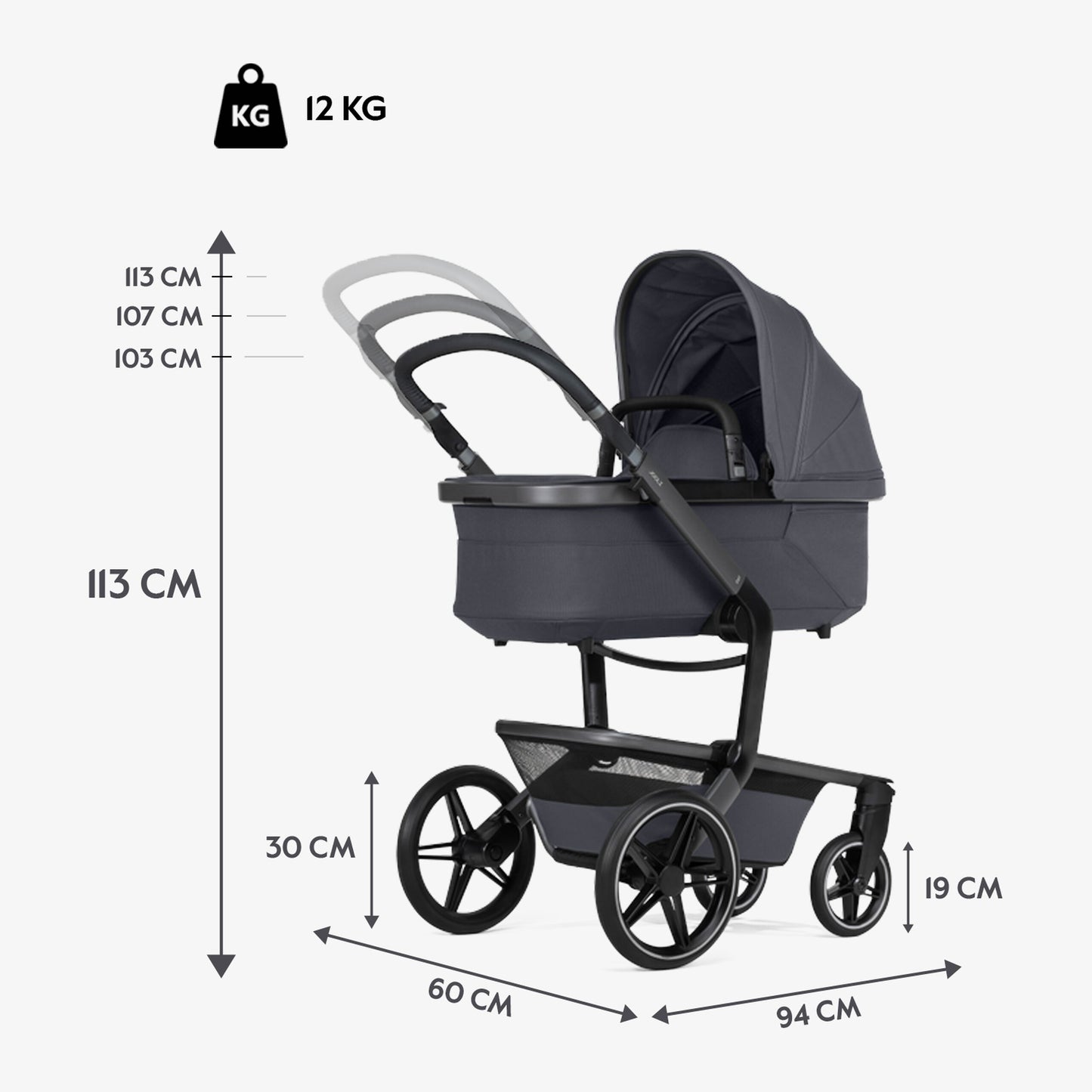 kinderwagen day5, stone grey - JOOLZ