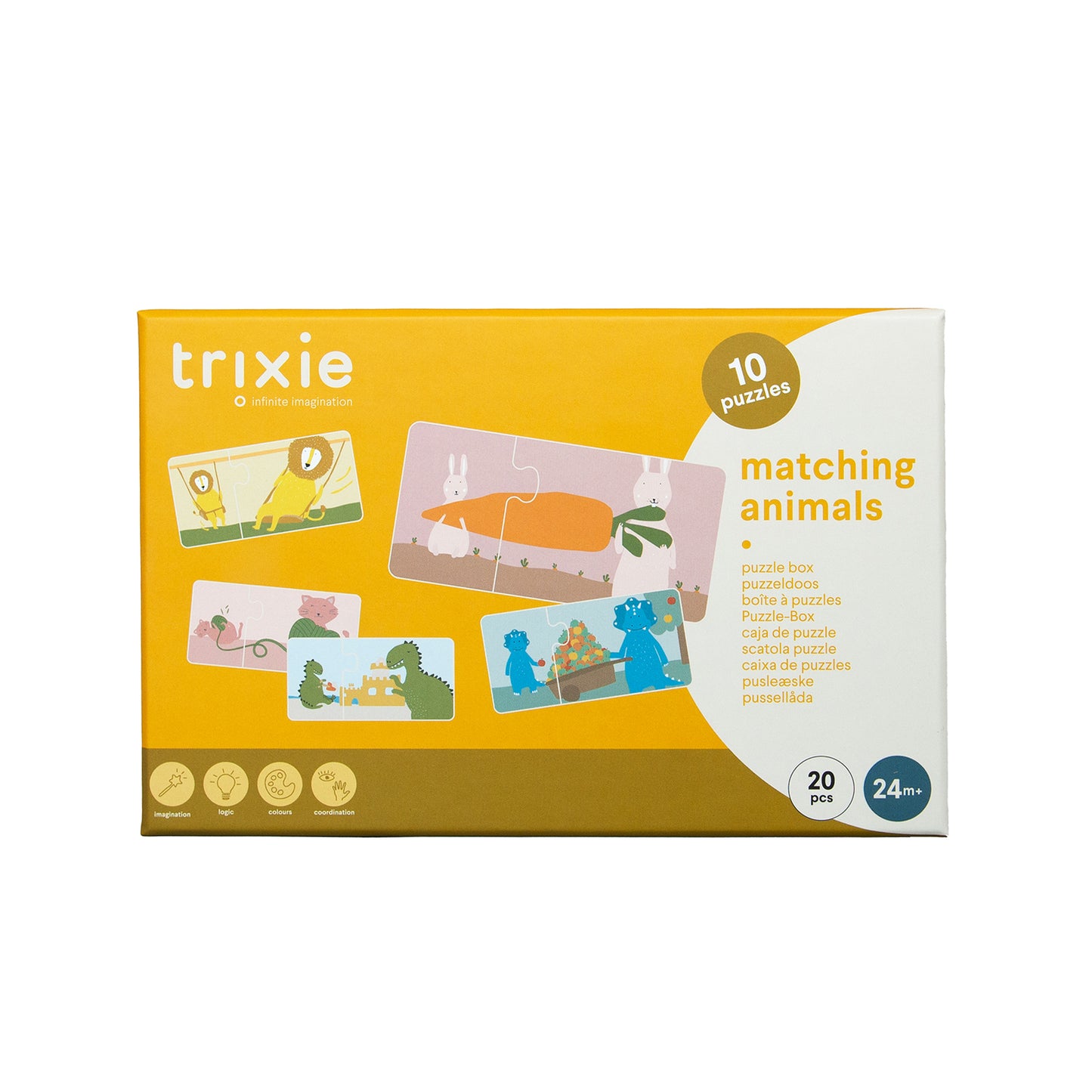 puzzeldoos duo, dieren matchen, 10st. - TRIXIE
