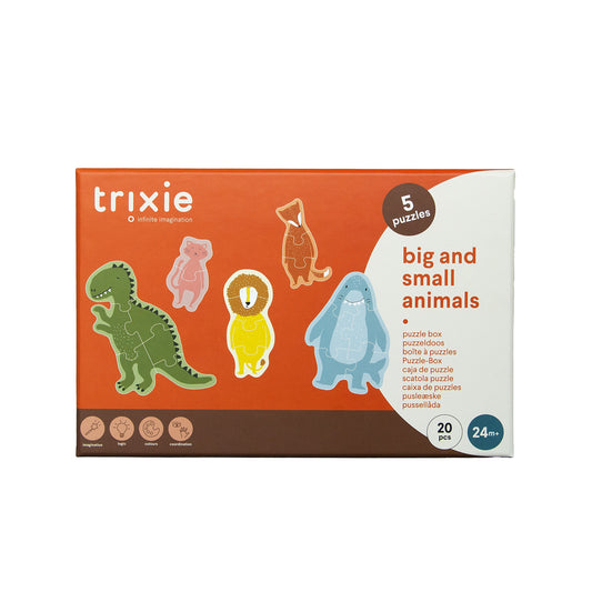 puzzeldoos, grote en kleine dieren, 5st. - TRIXIE