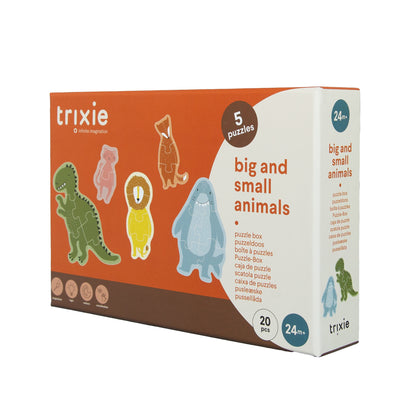 puzzeldoos, grote en kleine dieren, 5st. - TRIXIE