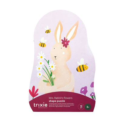 vormenpuzzel, Mrs. Rabbit's bloemen, 12st. - TRIXIE