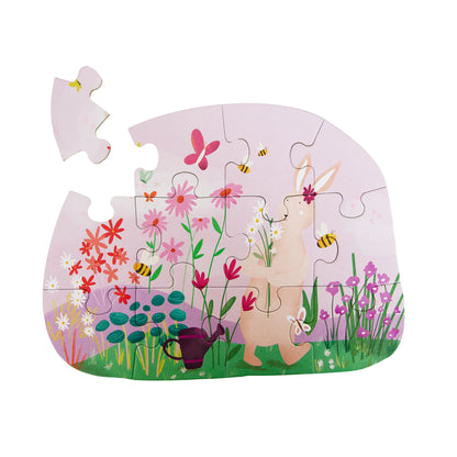 vormenpuzzel, Mrs. Rabbit's bloemen, 12st. - TRIXIE