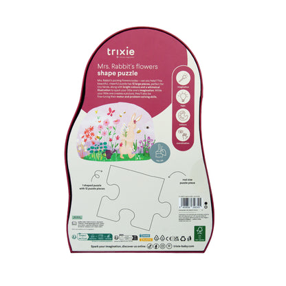 vormenpuzzel, Mrs. Rabbit's bloemen, 12st. - TRIXIE