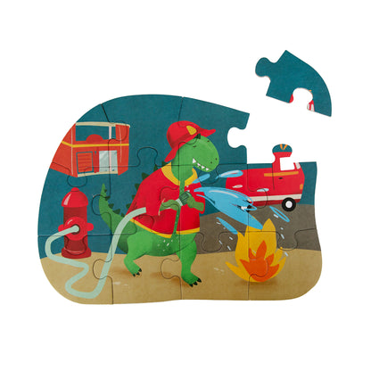vormenpuzzel, brandweerman Mr. Dino, 12st. - TRIXIE