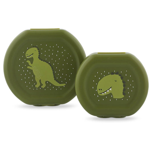 snackdoosjes met clip 2 stuks, mr. dino - TRIXIE