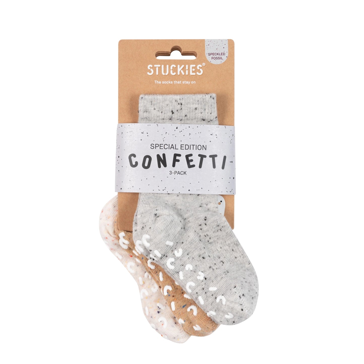 sokken, 3-pack 6-12mnd., confetti - STUCKIES