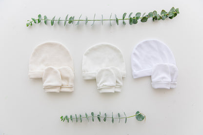 muts + wanten pak , white pearl - GLOOP!