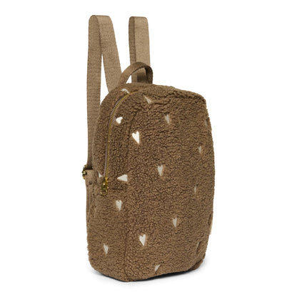 rugzak mini teddy hearts, brown - STUDIO NOOS