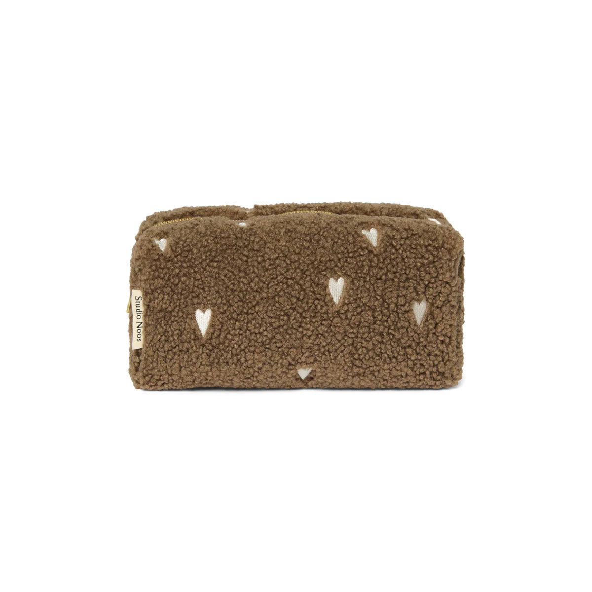 pouch teddy hearts, brown - STUDIO NOOS