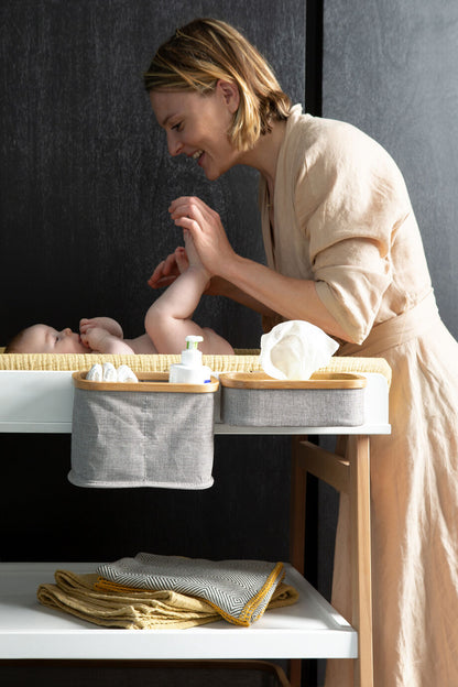 hangrekje regular luiertafel, charcoal - QUAX