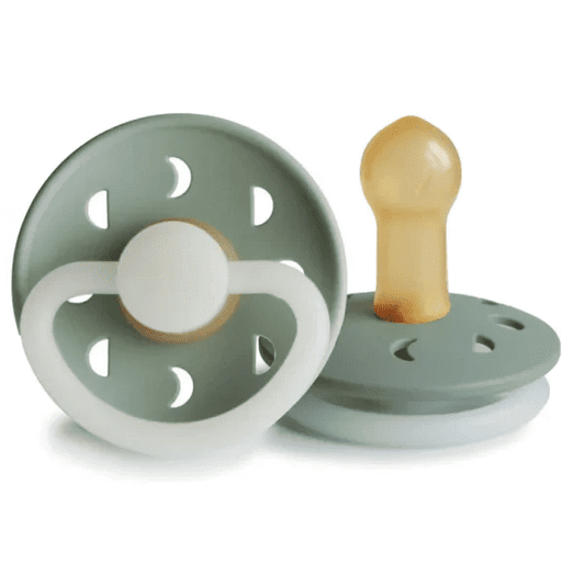 fopspeen moon latex, sage night, 6-36 mnd. - FRIGG