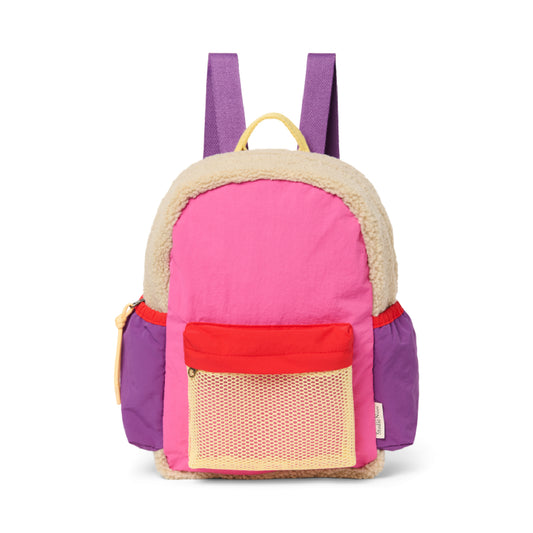 rugzak midi patchwork, bright pink - STUDIO NOOS