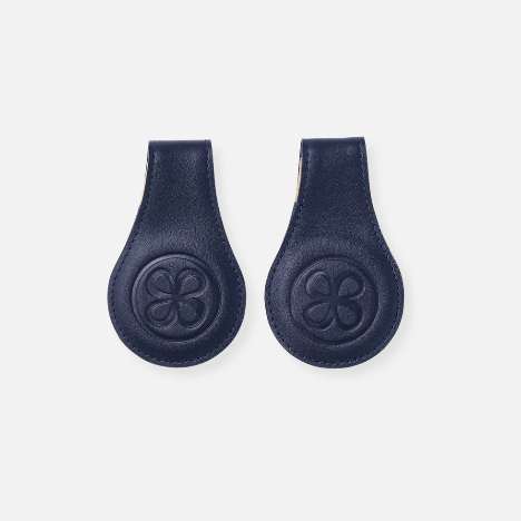 set clips leder, blauw - CLOBY