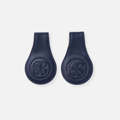set clips leder, blauw - CLOBY