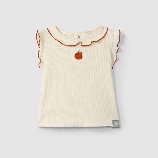 top ruffle, warm orange - SNUG