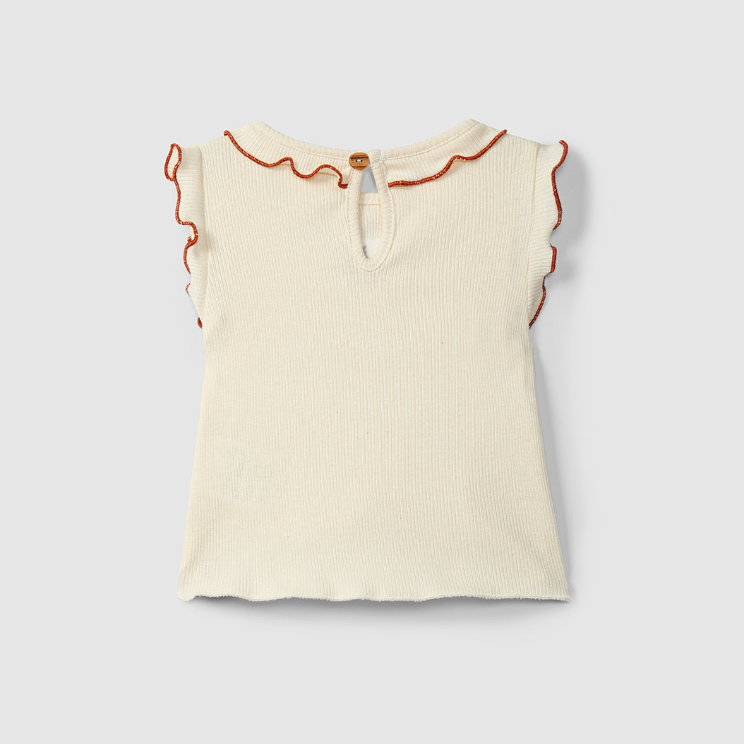 top ruffle, warm orange - SNUG