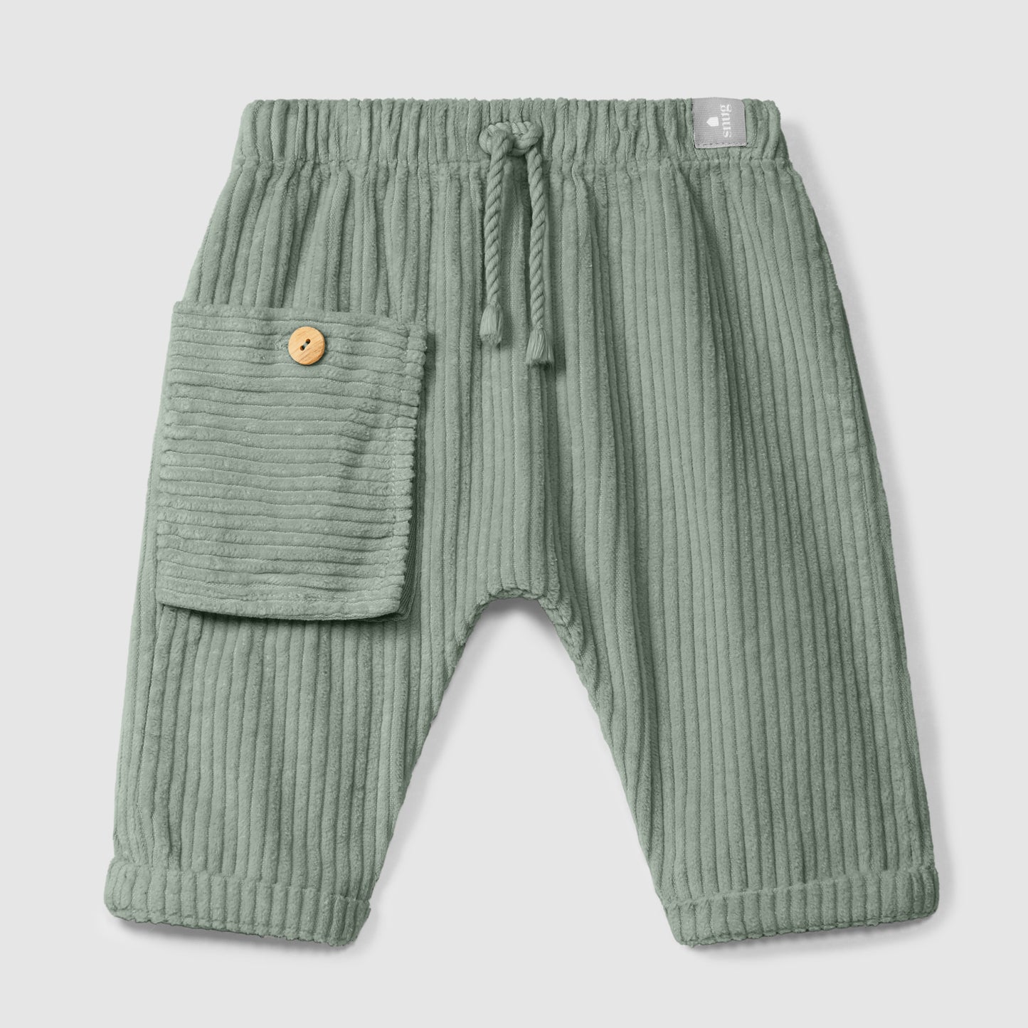 broek corduroy, green - SNUG
