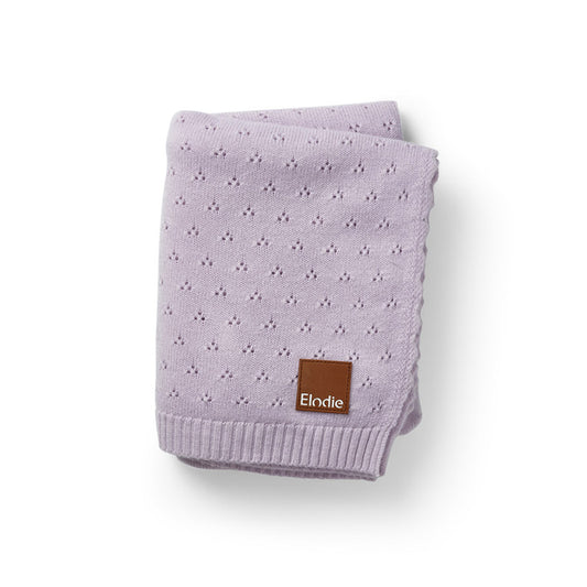wiegdeken pointelle, lavender love - ELODIE