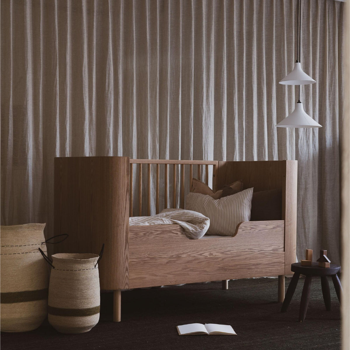 bed yume bedrail 140x70 cm, natural ash - QUAX