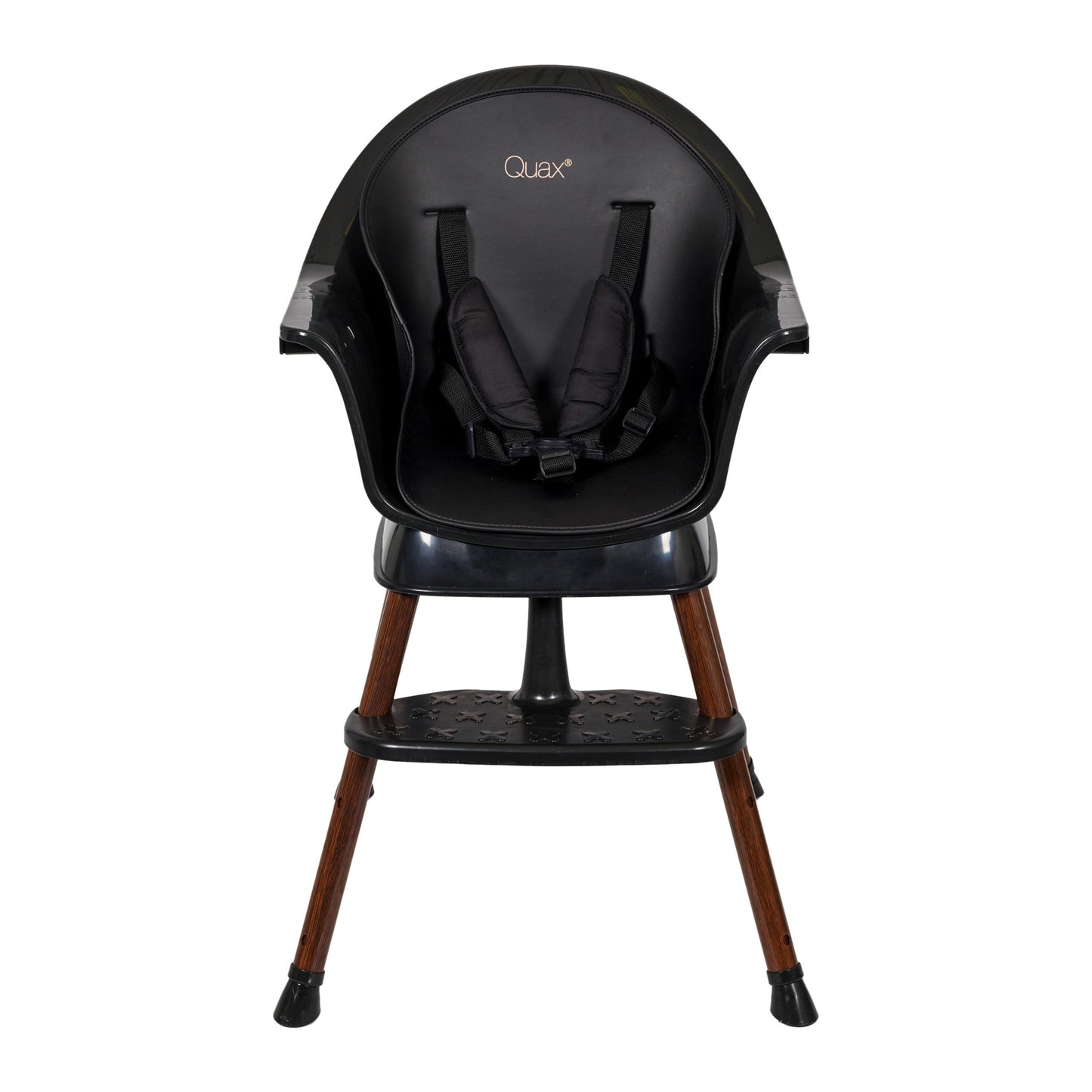 meegroeistoel ultimo 3 luxe, zwart/walnut - QUAX