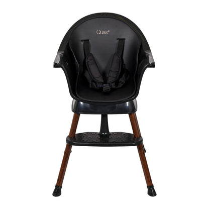 meegroeistoel ultimo 3 luxe, zwart/walnut - QUAX