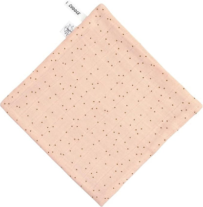 wasdoek tetra/terry, 3-pack, dots peach rose - LÄSSIG