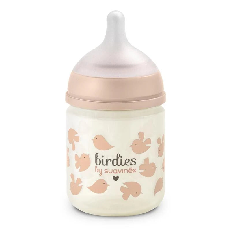 zuigfles glas sx pro s birdies, 120 ml, pink – SUAVINEX