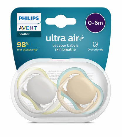 fopspeen ultra air, groen/grijs, 0-6 mnd. - AVENT