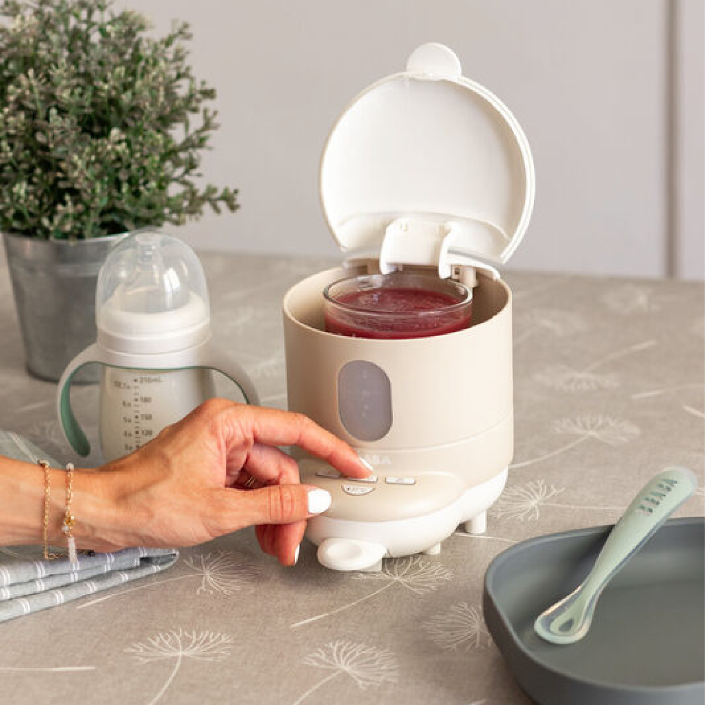 flessenbereider bib'expresso, white grey - BEABA