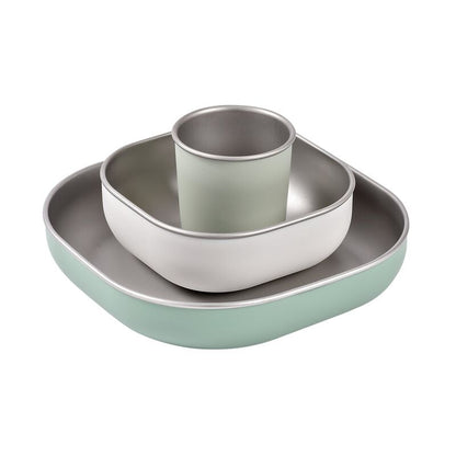 eetset inox, sage green - BEABA
