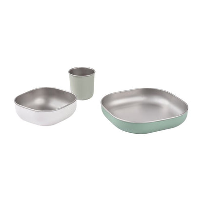eetset inox, sage green - BEABA