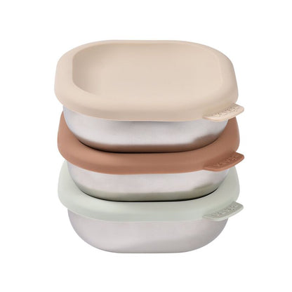 snackdoosjes inox, 3-pack, natural – BEABA