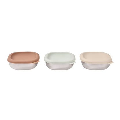 snackdoosjes inox, 3-pack, natural – BEABA