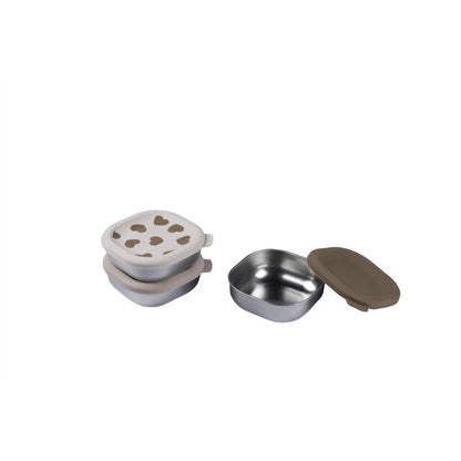 snackdoosjes inox, 3-pack, big love – BEABA