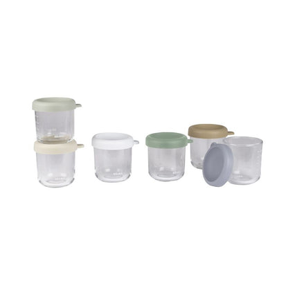bewaarpotjes set glas, 6×250 ML, natural – BEABA