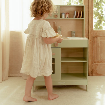houten speelgoedkeuken FSC, mint - LITTLE DUTCH