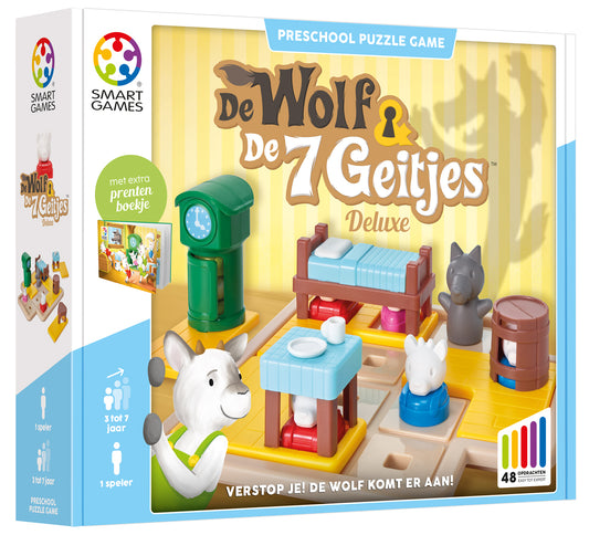 spelletje de wolf en de 7 geitjes, deluxe - SMART GAMES